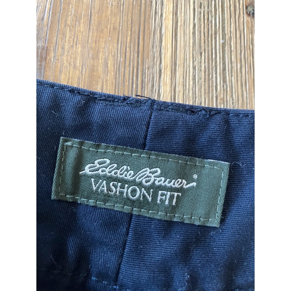 Eddie Bauer Vashon Fit Cotton Cropped Straight Leg Pant‎ Navy Womens Size 6 - Picture 4 of 6